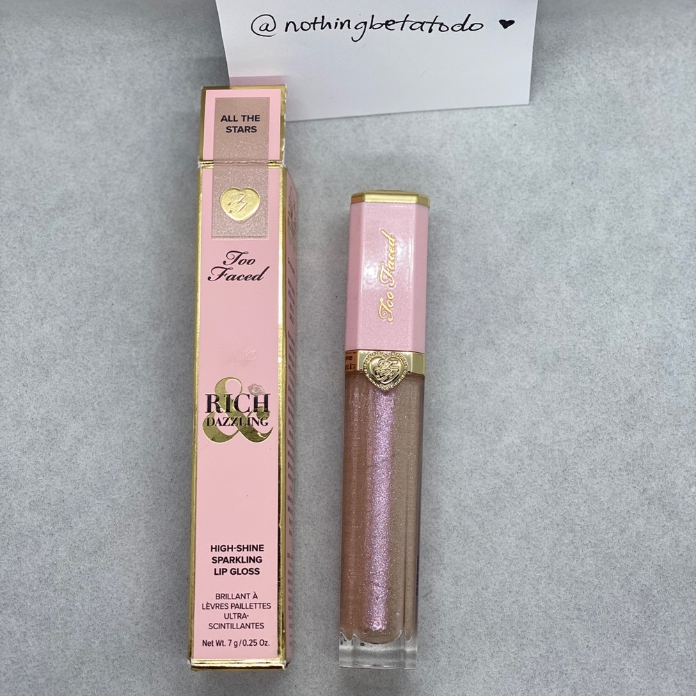 Too faced rich dazzling lip gloss